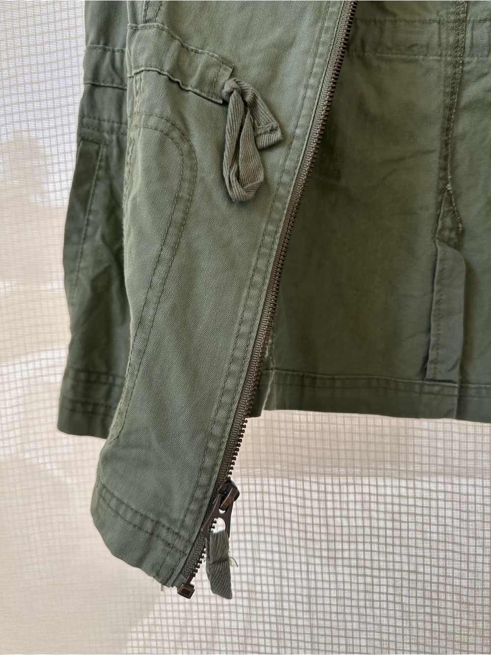 Merona Olive Green Utility Vest with Zip & Pockets - Picture 4 of 5